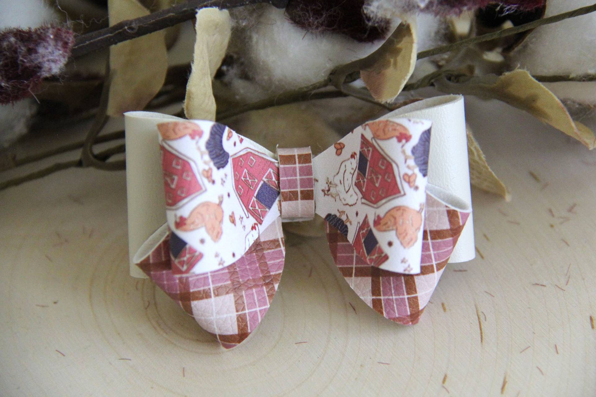 2.5 "Herbst Huhn Karierte Schleife." 2.5 "Herbst Huhn Karierte Schleife." von OasisCustomDesign