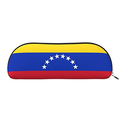 ObabO Pink Pig Leder Reißverschluss dreidimensionale Stifttasche mit großem Fassungsvermögen, Haltbarkeit und einfachem Transport, Flagge Venezuela, Einheitsgröße, Kulturbeutel von ObabO