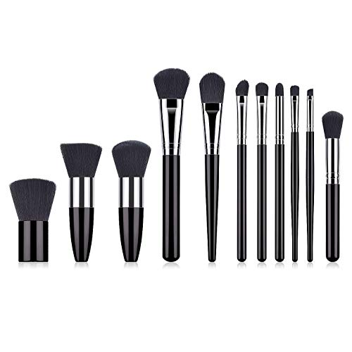 Obahdirry 11 StüCk Mini Makeup Pinsel Professionelle Puder Augenbrauen Lidschatten Make Up Pinsel Set Tragbares Makeup Pinsel Set von Obahdirry