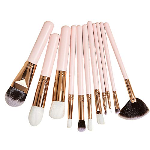 Obahdirry 11-teiliges Nylon-Make-up-Pinsel-Set, professionelle Grundierung, Puder, Rouge, Lidschatten, Augenbrauen, Verblenden von Obahdirry