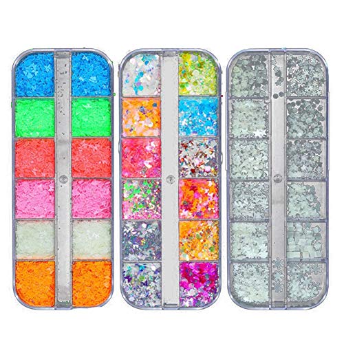 Obahdirry Luminous Effect 3D Nagelaufkleber Glitter Nail Art Dekoration Aufkleber ManiküRe Tipps Tool Nail Design ZubehöR von Obahdirry