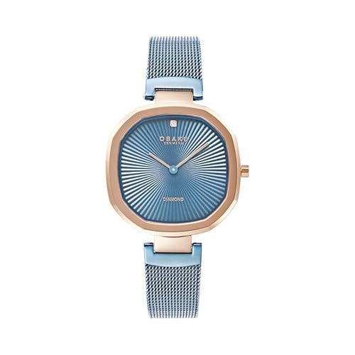 Obaku Analoge Damenuhr mit blauem Zifferblatt, V277LXVMMA, Blau Obaku Analoge Damenuhr mit blauem Zifferblatt, V277LXVMMA, Blau von Obaku
