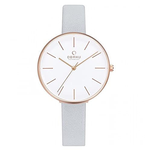 Obaku Mynte Dove Damen-Armbanduhr Misty Blue Strap V211LXVIRL, Armband von Obaku