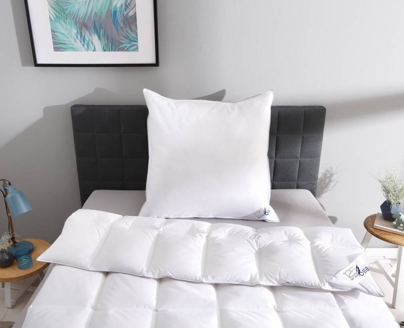OBB Daunenbettdecke + Kopfkissen Decke mit Kissen 135x200 oder 155x220 cm, Made in Germany von Obb
