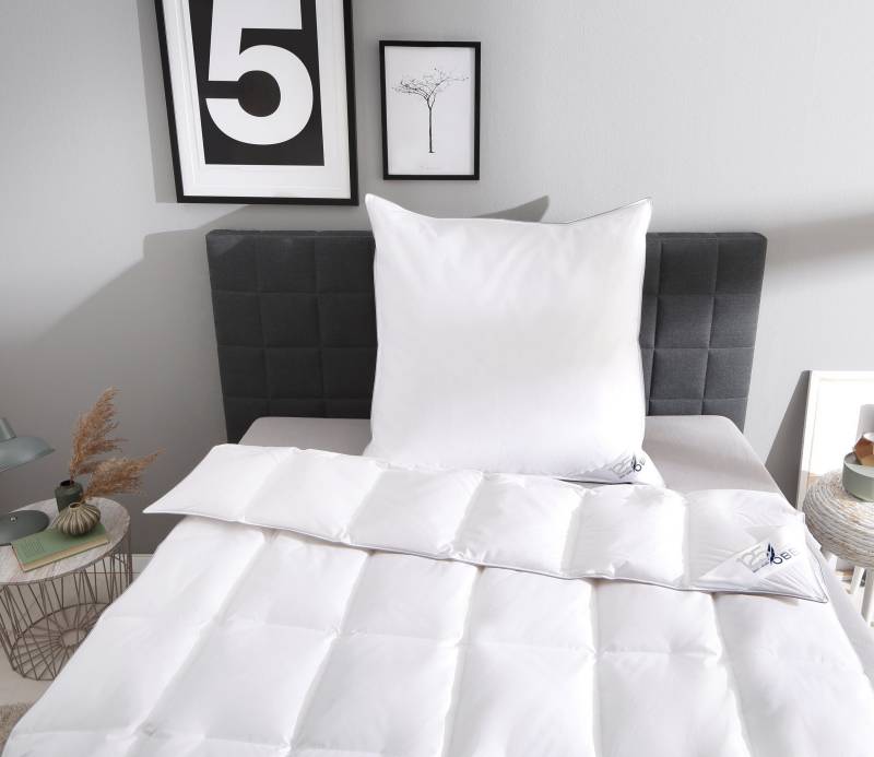 OBB Daunenbettdecke + Kopfkissen Decke mit Kissen 135x200 oder 155x220 cm, Made in Germany von Obb