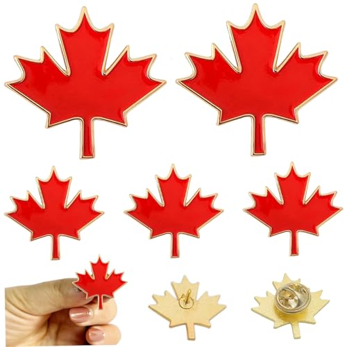 5pcs Maple Broschen Emaille Blattstifte Revers -Abzeichen für Herbstkleidungssack Rucksackschmuck Dekore von Obelunrp