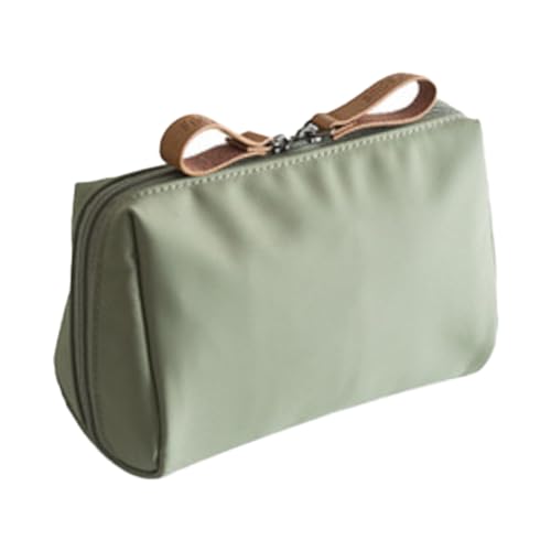 Obelunrp Kleine Kosmetikbeutel für Geldbörse, 6,7 Zoll wasserdicht, Mini-Make-up-Beutel mit Doppelschlüssel, Reise-Make-up-Tasche, Hellgrün von Obelunrp