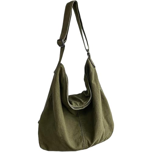 Leinwand Messenger -Tasche große Kapazität Crossbody Bag Reißverschlusshandtaschen mit verstellbarer Schultergurt -Leinwand Schulter Freizeittasche für Frauen und Männer, Messenger, Weihnachtsdekorat von Obelunrp