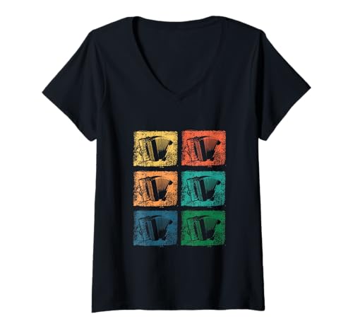 Damen Upper Coach Accordion Accessory Accordion Instrument T-Shirt mit V-Ausschnitt von Oberkrainer Designs T-shirt for men, women
