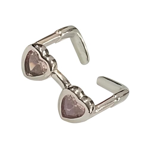 Brillenring, Sonnenbrillenring, Brillenfingerringe, Brillen-Ring, lustiger und seltsamer Ring, lustiger Urlaubsschmuck aus Strass, eleganter Damenring, Rosa, Se référer au descriptif Brillenring, Sonnenbrillenring, Brillenfingerringe, Brillen-Ring, lustiger und seltsamer Ring, lustiger Urlaubsschmuck aus Strass, eleganter Damenring, Rosa, Se référer au descriptif von Obesntln