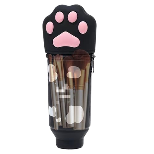 Federmäppchen mit Cartoon-Motiv – Federmäppchen, Cartoon-Design, Schreibwarenetui mit Katzenpfote | Federmäppchen aus Silikon, Schreibwaren-Organizer mit großer Kapazität für Zubehör S, Schwarz , Se Federmäppchen mit Cartoon-Motiv – Federmäppchen, Cartoon-Design, Schreibwarenetui mit Katzenpfote | Federmäppchen aus Silikon, Schreibwaren-Organizer mit großer Kapazität für Zubehör S, Schwarz , Se von Obesntln