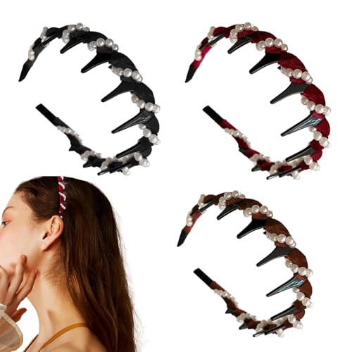 Gezahnter Kopfschmuck – Anti-Rutsch-Haarreifen mit Zähnen für Damen, hohes Schädelhaarband, Haarstyling-Zubehör für Reisen, Festival, Schule, Outdoor, Zuhause Gezahnter Kopfschmuck – Anti-Rutsch-Haarreifen mit Zähnen für Damen, hohes Schädelhaarband, Haarstyling-Zubehör für Reisen, Festival, Schule, Outdoor, Zuhause von Obesntln