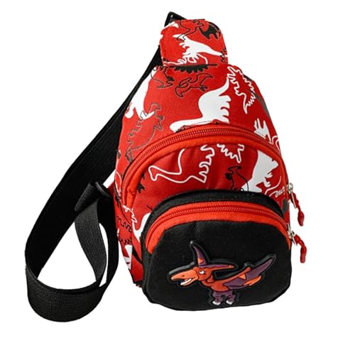 Kinder-Brusttasche, Umhängetasche, Sling-Brusttasche, Dino-Druck, Umhängetasche, Geldbörse für Kinder, Kleinkinder, Schulbedarf von Obesntln