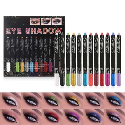 Lidschattenstift, Lidschatten-Stift | Glitzernder Lidschatten - Glitzernder Eyeshadow Highlighter Stick für die Augen, Lidschattenstifte Set für Lidschattenstift, Lidschatten-Stift | Glitzernder Lidschatten - Glitzernder Eyeshadow Highlighter Stick für die Augen, Lidschattenstifte Set für von Obesntln