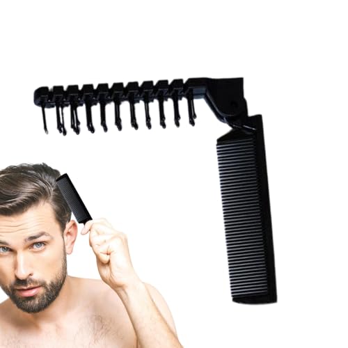Obesntln Faltbarer Kamm für Frauen, tragbarer faltbarer Kamm, Reise-Set mit doppeltem Kopf | Tragbares Taschenwerkzeug, antistatisches und gezahntes Make-up-Styling-Werkzeug von Obesntln
