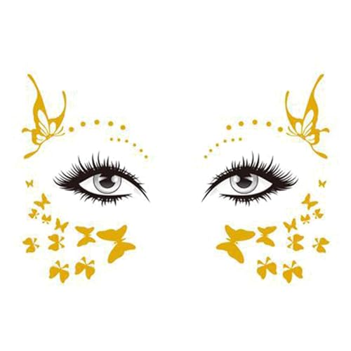 Party-Gesichtsaufkleber – Gesichtsaufkleber für europäische und amerikanische Festivals für elektronische Musik, wasserfeste Heißprägungs-Gesichtstattoo-Aufkleber Party-Gesichtsaufkleber – Gesichtsaufkleber für europäische und amerikanische Festivals für elektronische Musik, wasserfeste Heißprägungs-Gesichtstattoo-Aufkleber von Obesntln