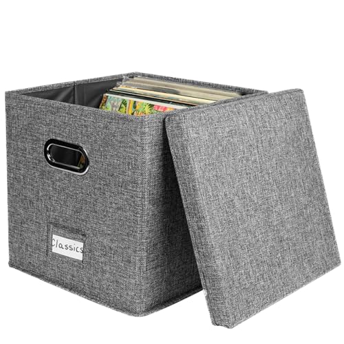 Vinyl -Rekordhalter - tragbarer stapelbarer Album Organizer Bin, langlebige Plattenspeicherbox | Bezeichnete Beuteldesign, Media Collector -Thema, Protective LID -Funktion, Bürospeicherversorgungen fü Vinyl -Rekordhalter - tragbarer stapelbarer Album Organizer Bin, langlebige Plattenspeicherbox | Bezeichnete Beuteldesign, Media Collector -Thema, Protective LID -Funktion, Bürospeicherversorgungen fü von Obesntln