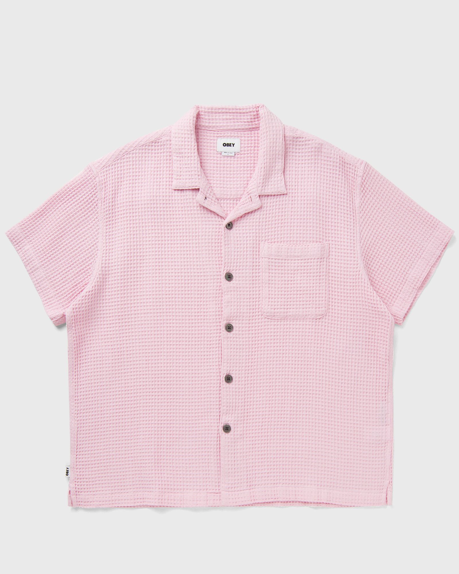 Obey Balance woven men Shortsleeves pink in Größe:M von Obey