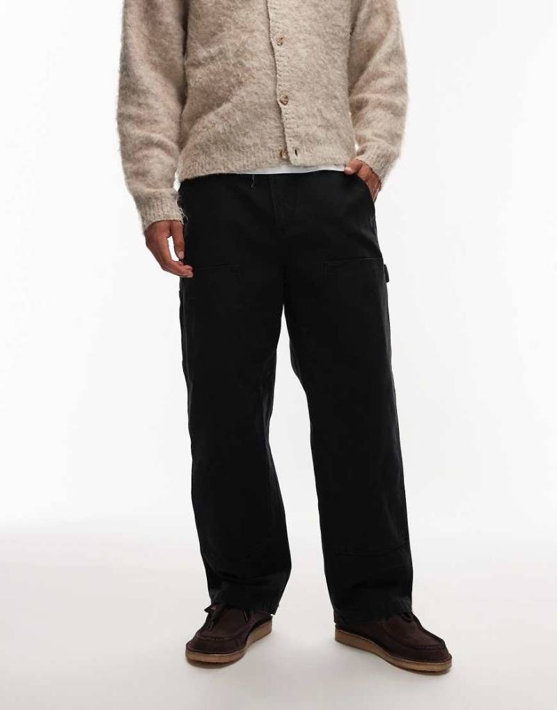 Obey - Big Timer - Carpenter-Hose in Schwarz mit verstärkter Kniepartie von Obey