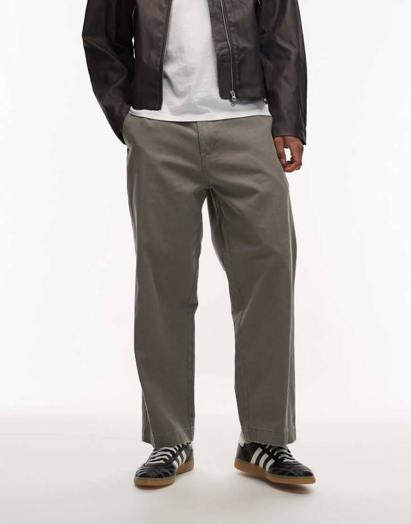 Obey - Bigwig Giant - Gerade Hose in dunklem Beige-Neutral von Obey