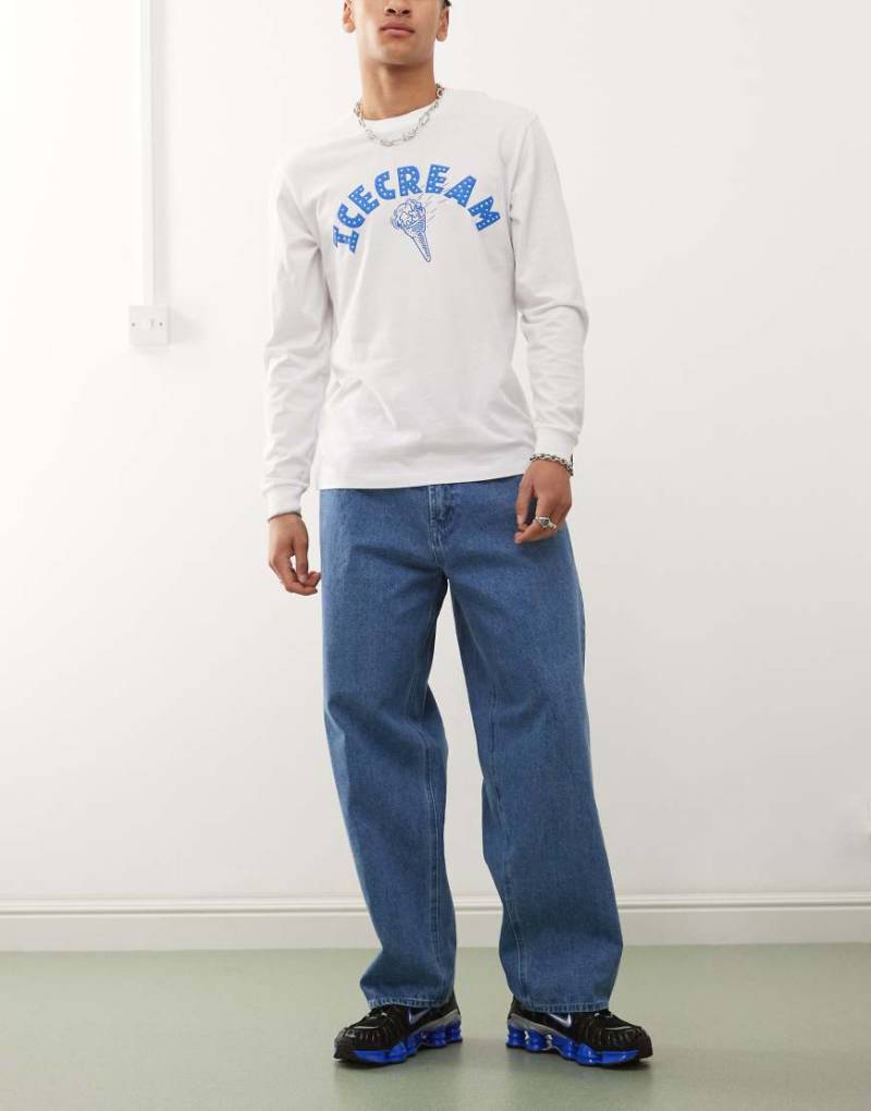 Obey - Bigwig - Weite Jeans in hellem Indigoblau-Grün Obey - Bigwig - Weite Jeans in hellem Indigoblau-Grün von Obey
