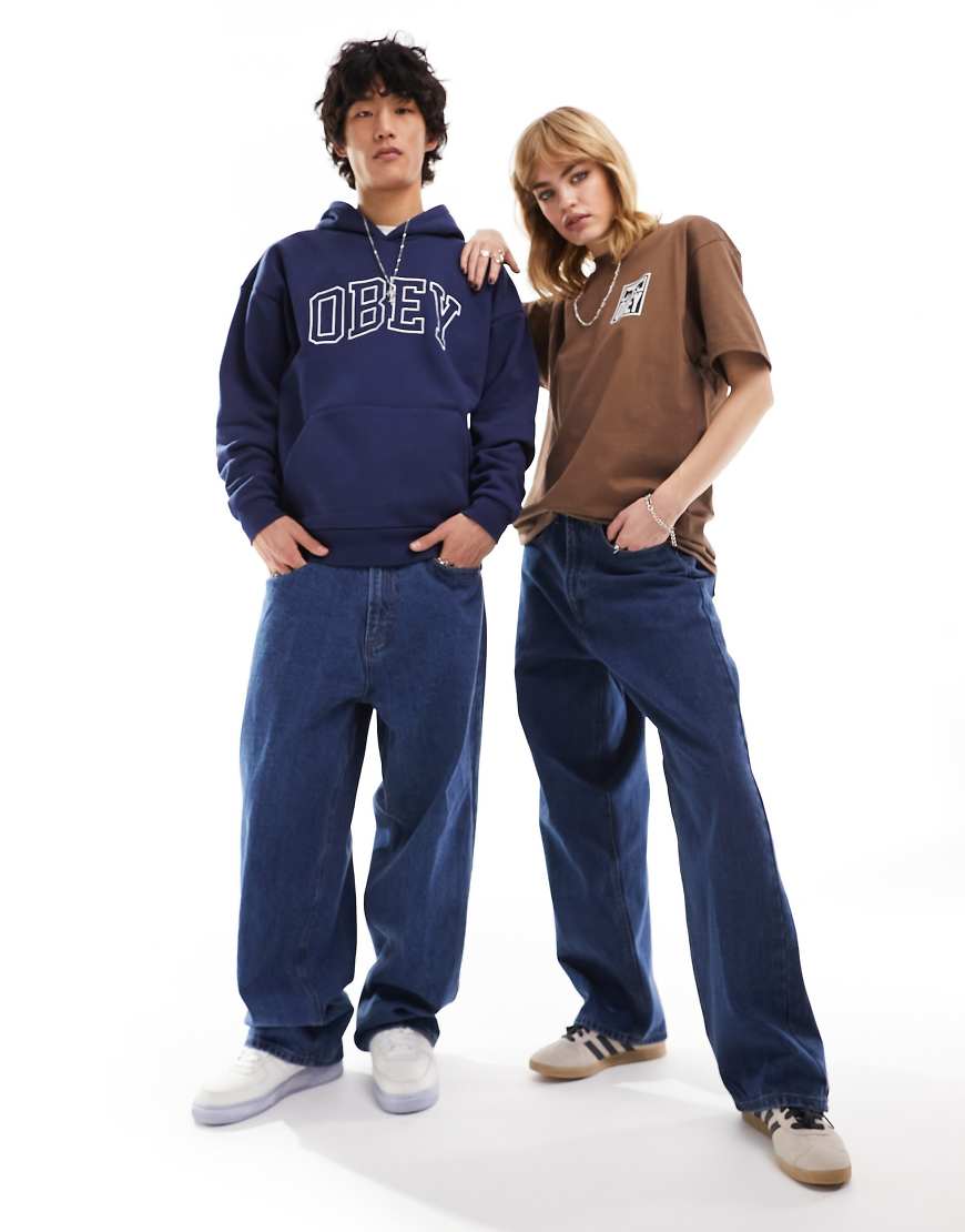 Obey - Bigwig - Weite Unisex-Skater-Jeans in Blau von Obey