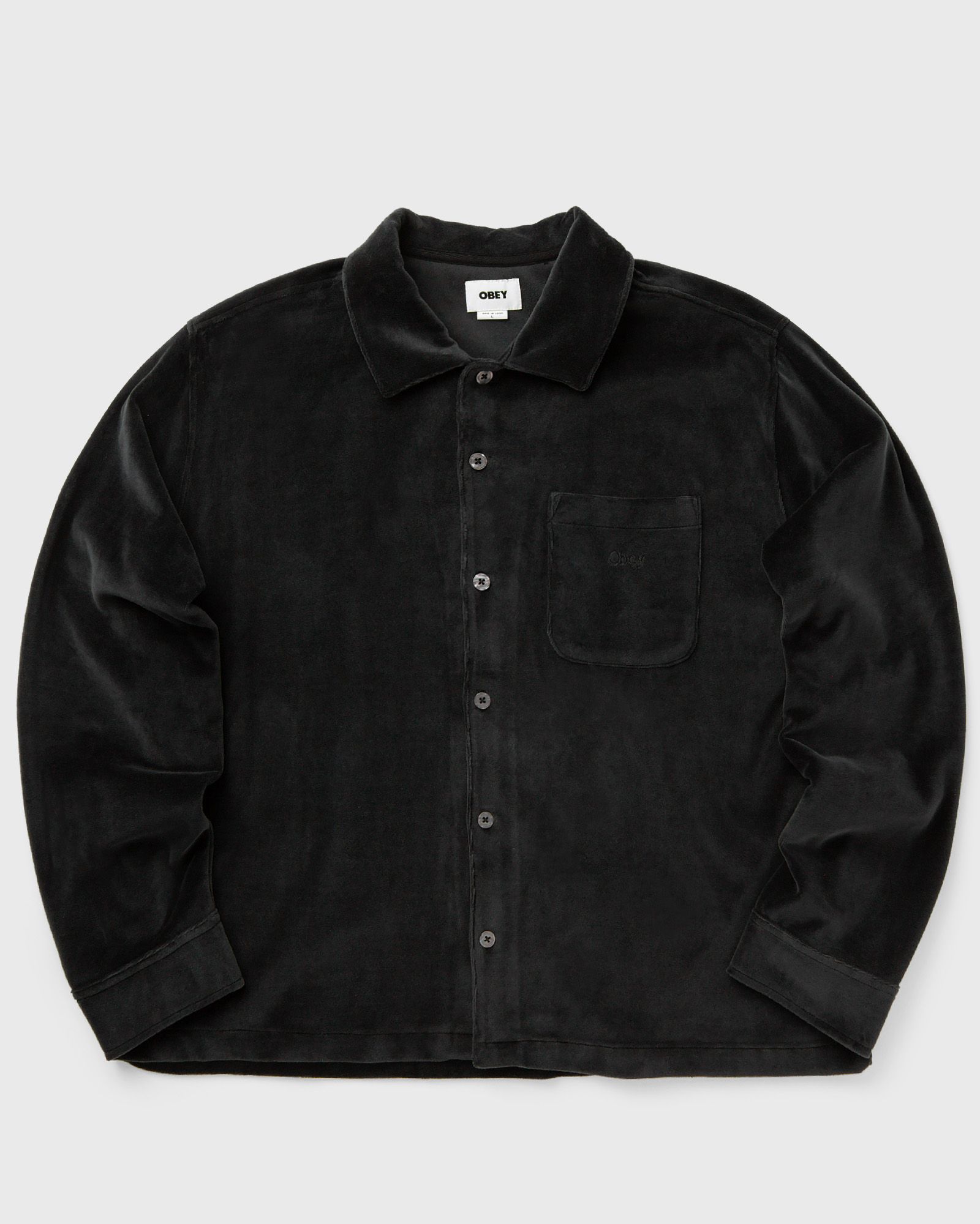 Obey Capital button up shirt ls men Longsleeves black in Größe:L Obey Capital button up shirt ls men Longsleeves black in Größe:L von Obey