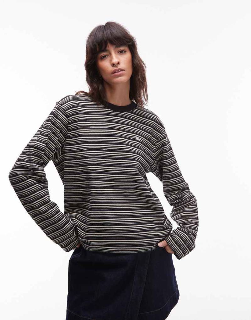 Obey - Dorothy - Langärmliges Shirt in gestreiftem Schwarz von Obey