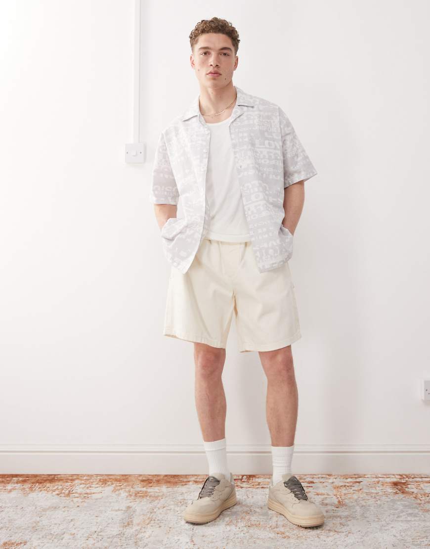 Obey - Easy - Carpenter-Jeans-Shorts in ungebleichter, verblasster Waschung-Neutral Obey - Easy - Carpenter-Jeans-Shorts in ungebleichter, verblasster Waschung-Neutral von Obey