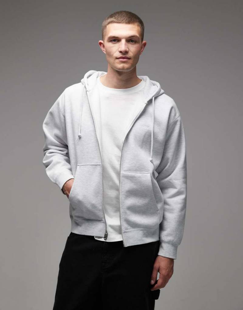 Obey - Established Works Bold - Kapuzenjacke in Hellgrau von Obey