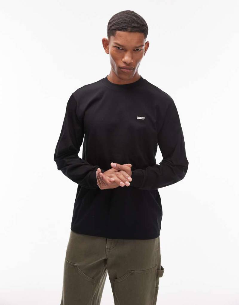 Obey - Established Works - Langärmliges Shirt in Schwarz von Obey