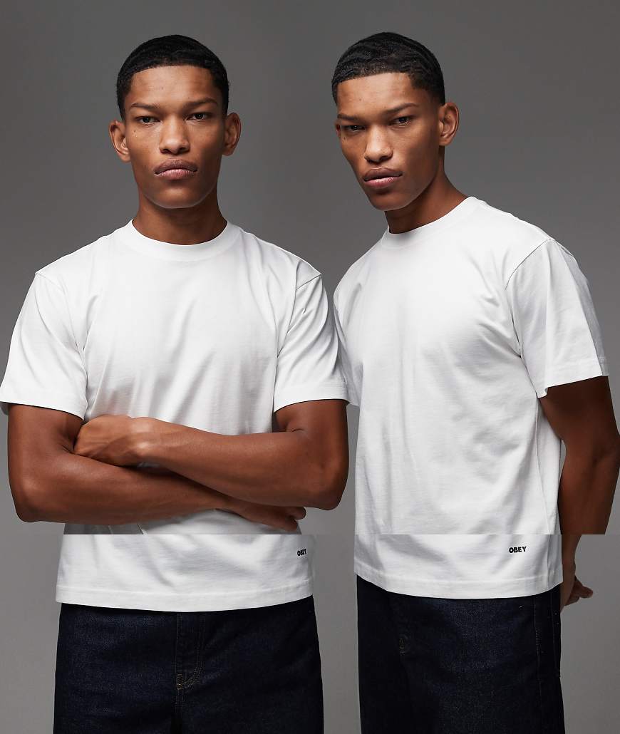 Obey - Established Works Standard - 2er-Pack T-shirts in Weiß von Obey