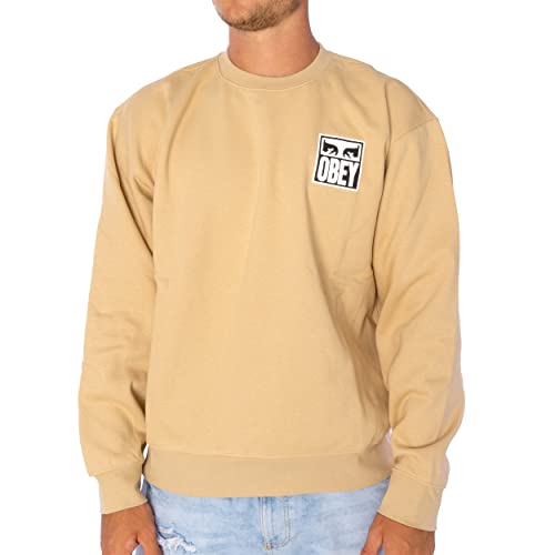 Obey Eyes Icon Sweatpulli Herren Sweater Oat Milk M von Obey