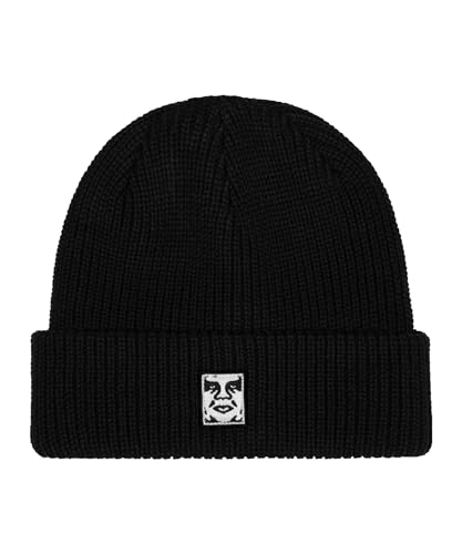Obey Icon Patch Cuff Beanie Mütze Strickmütze schwarz von Obey
