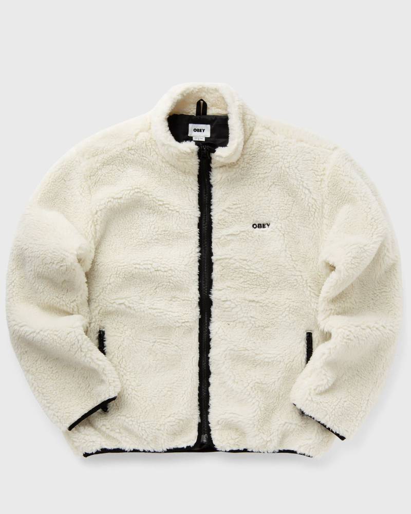 Obey Icon face sherpa jacket men Fleece Jackets beige in Größe:XL von Obey