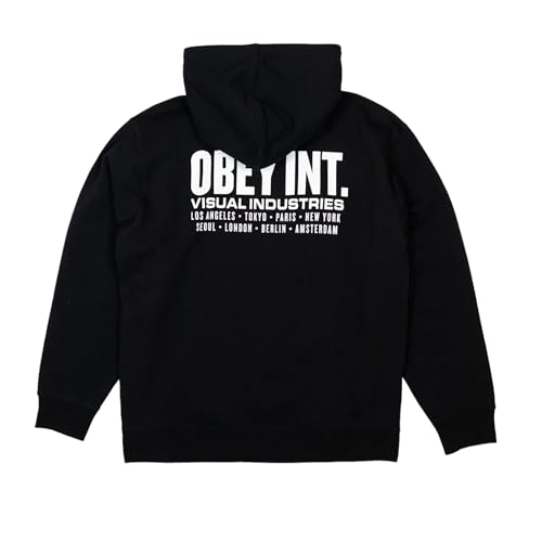 Obey Int. Visual Industries Hoodie, Black, L von Obey