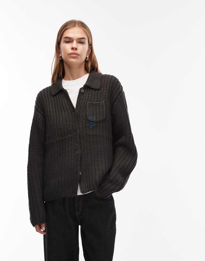 Obey - Julian - Strickjacke in Schwarz von Obey