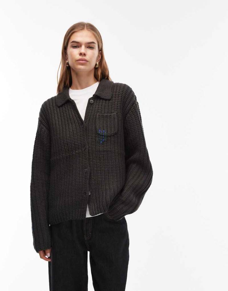 Obey - Julian - Strickjacke in Schwarz von Obey