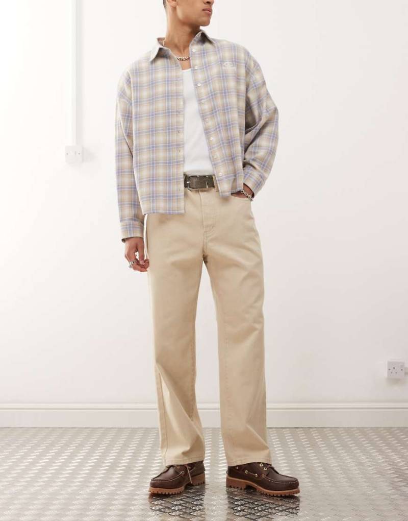 Obey - Klassische Baggy-Jeans in Pelican Faded Wash-Neutral von Obey