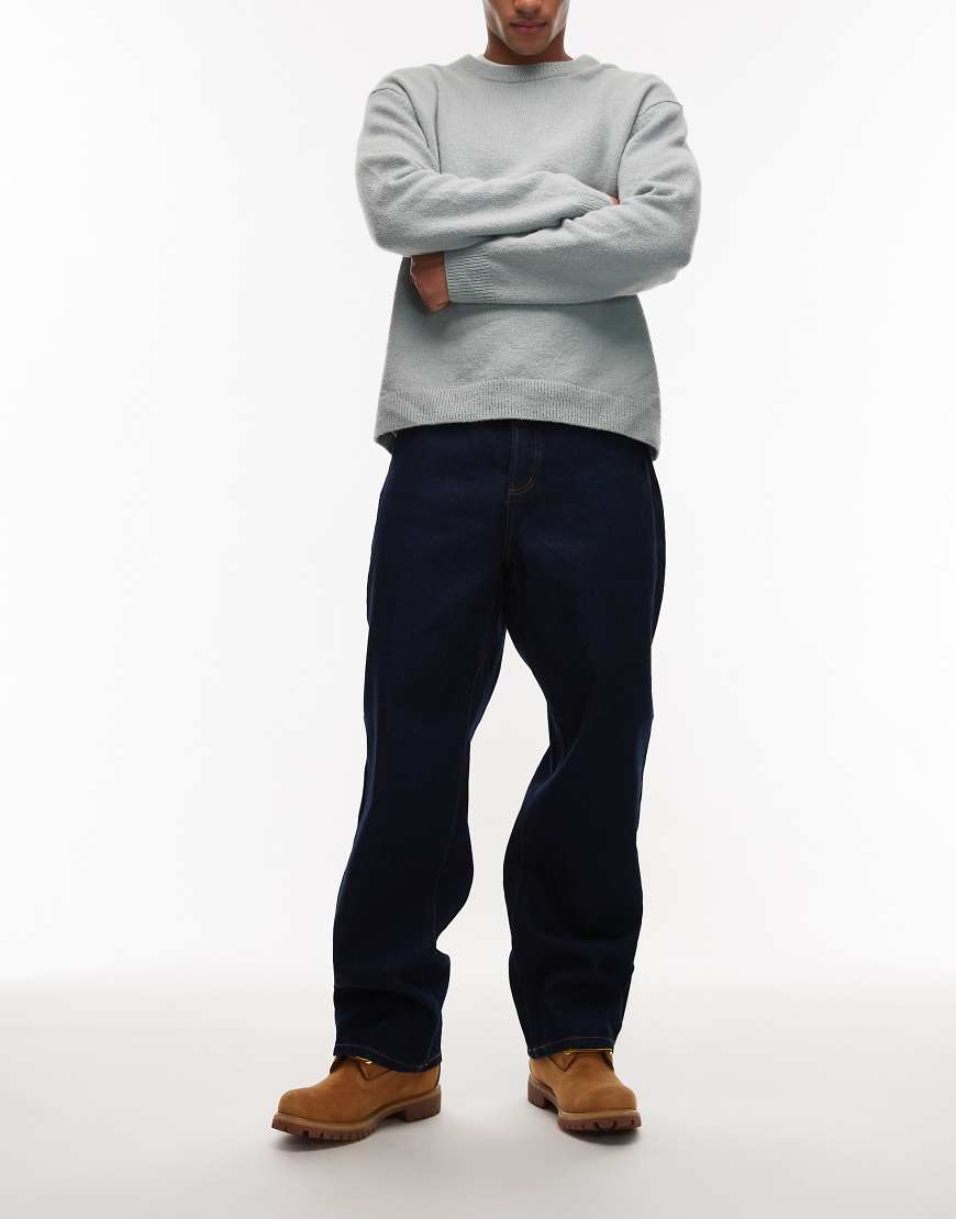 Obey - Klassische weite Jeans aus Denim in dunklem Indigoblau von Obey