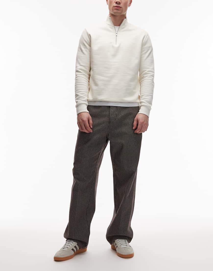 Obey - Klassische weite Jeans aus Denim mit Schottenkaromuster in Braun-Brown von Obey