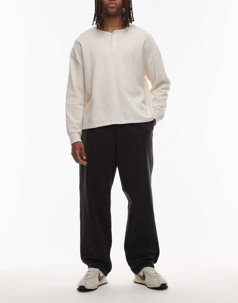 Obey - Locker geschnittene Jeans in verwaschenem Schwarz von Obey