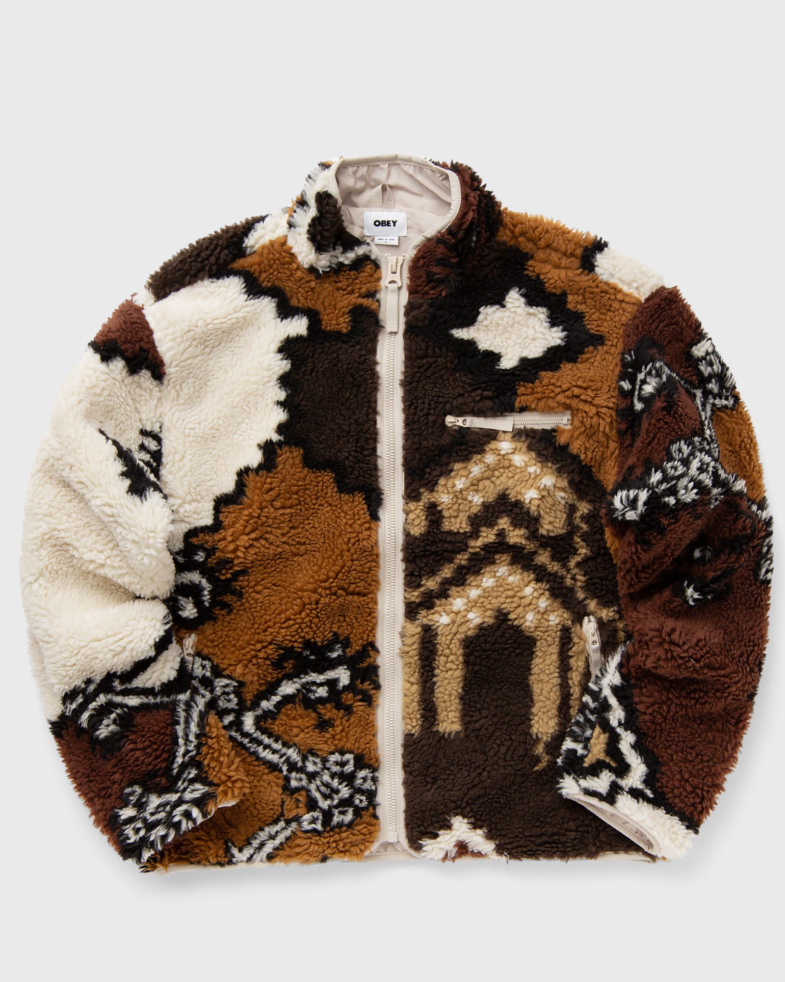 Obey Moroccan rug sherpa jacket men Fleece Jackets multi in Größe:M Obey Moroccan rug sherpa jacket men Fleece Jackets multi in Größe:M von Obey