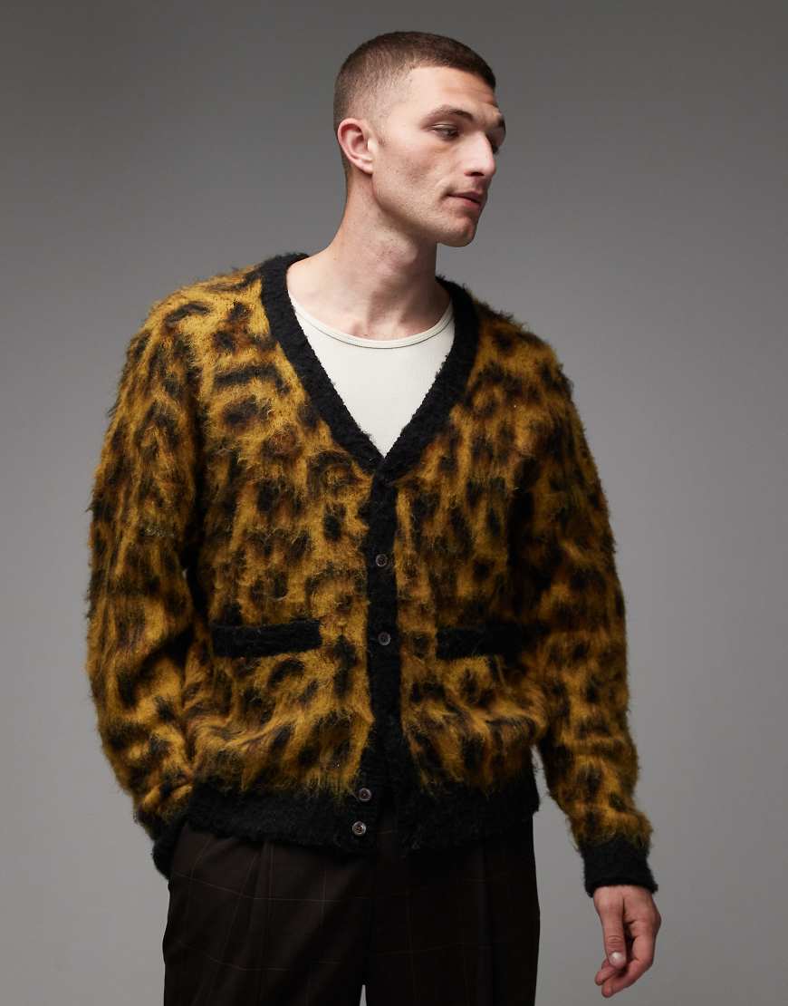 Obey - Patron - Strickjacke mit Leopardenmuster-Bunt von Obey