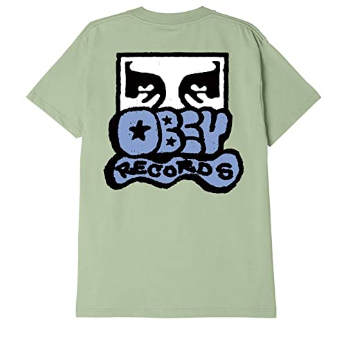 Obey Records T-Shirt Cucumber L von Obey