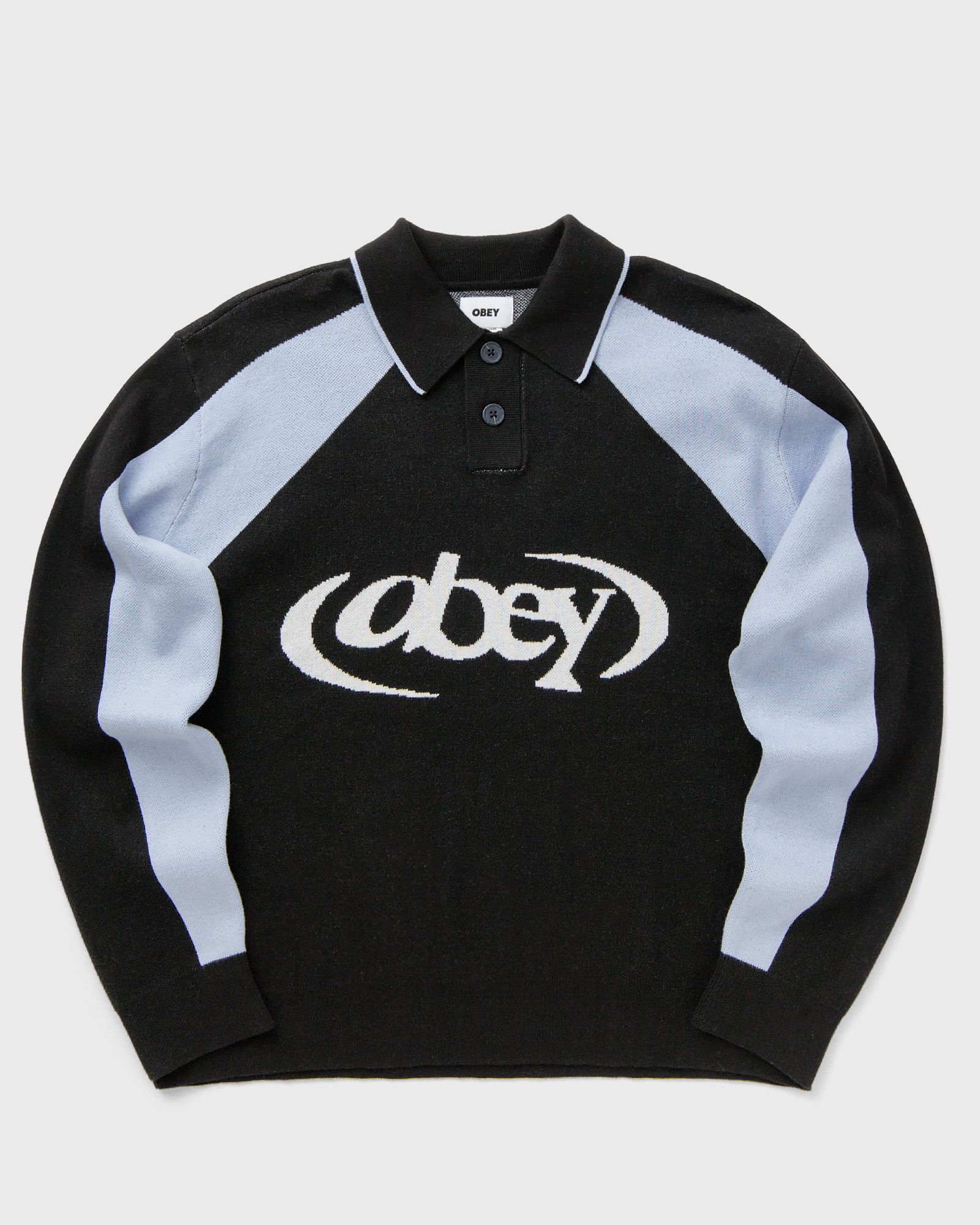 Obey SOCCER POLO SWEATER men Polos black in Größe:S Obey SOCCER POLO SWEATER men Polos black in Größe:S von Obey