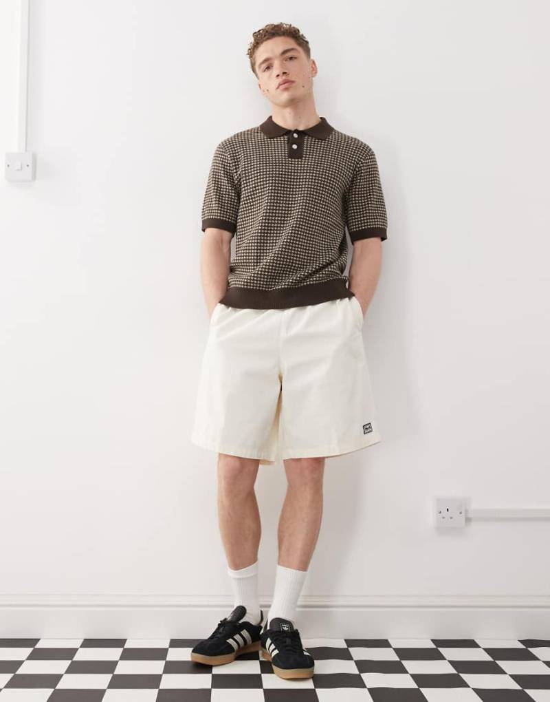 Obey - Schlichte Relaxed-Fit-Twillshorts in Wollweiß von Obey