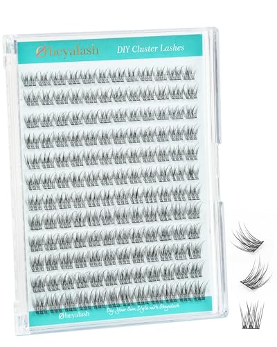 Obeyalash Natürliche Wimpern Extensions, Wimpern Cluster 144 Stück 10–13 mm, Einzelne Wimpern künstliche, Individuelle Wimpernbüschel, einfaches Selbermachen zu Hause für Anfänger, Frauen und Mädchen von Obeyalash