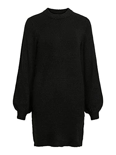 Object NOS Damen OBJEVE NONSIA L/S KNIT DRESS NOOS Kleid,, per pack Schwarz (Black Black), 42 (Herstellergröße: XL) von Object