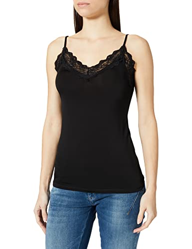 Object NOS Damen Objleena New Lace Singlet NOOS Top, per Pack Schwarz (Black Black), Large (Herstellergröße: L/XL) von Object